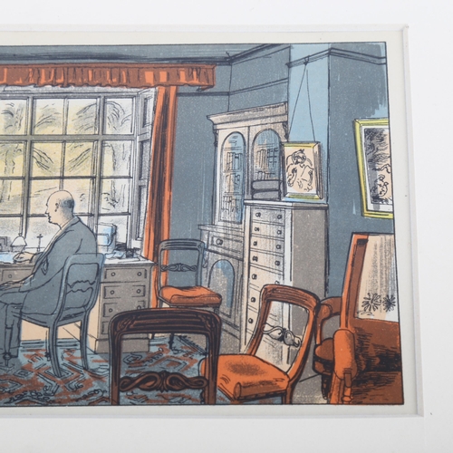 2069 - Edward Bawden (1903-1989), original colour lithograph on paper, The Vicar, from Life in an English V... 