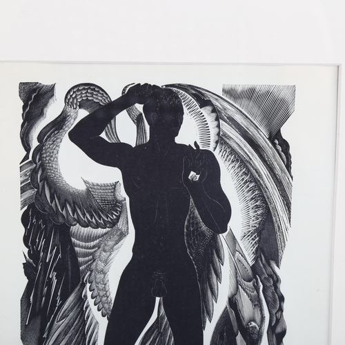 2074 - Blair Hughes-Stanton (1902-1981), wood engraving on paper, The Mighty Angel from Revelations of St J... 