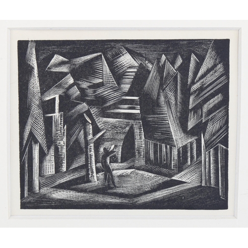 2076 - Paul Nash (1889-1946), wood engraving on paper, Siegfried, Act 11, from Wagner’s Music Drama of the ... 