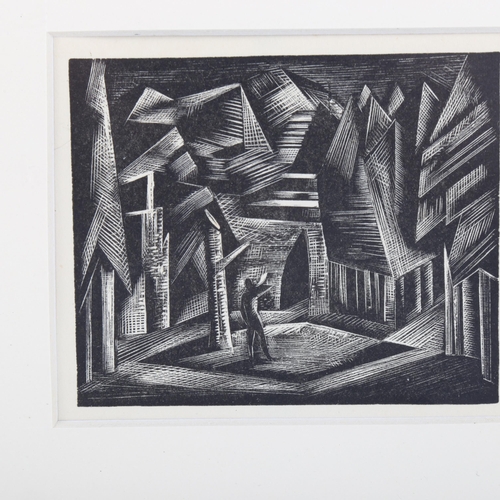 2076 - Paul Nash (1889-1946), wood engraving on paper, Siegfried, Act 11, from Wagner’s Music Drama of the ... 