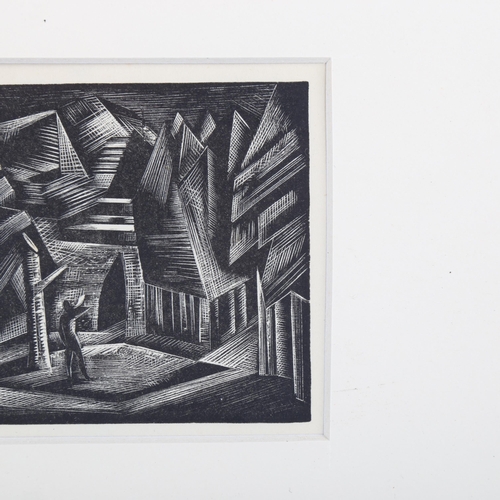 2076 - Paul Nash (1889-1946), wood engraving on paper, Siegfried, Act 11, from Wagner’s Music Drama of the ... 