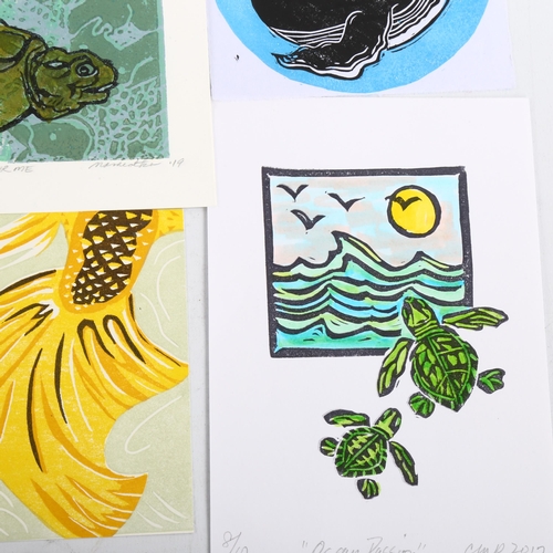 2097 - Folder of small handmade prints, various artists (9)