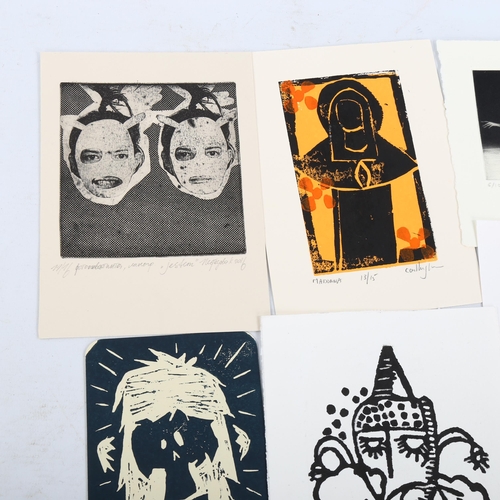 2099 - Folder of small handmade prints, various artists (10)