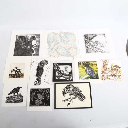 2100 - Folder of small handmade prints, various artists (11)