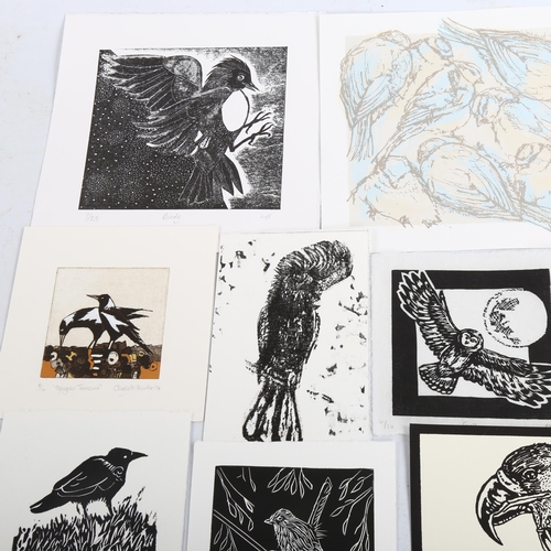 2100 - Folder of small handmade prints, various artists (11)