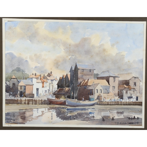 2101 - R W Aldridge, watercolour, Strand Quay, Rye, 1970, 28cm x 36cm, framed