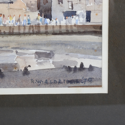 2101 - R W Aldridge, watercolour, Strand Quay, Rye, 1970, 28cm x 36cm, framed