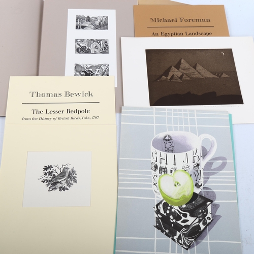 2104 - Merivale Editions, The English Artist/Illustrator containing 6 various prints, with original papers ... 