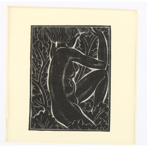 2134 - Eric Gill, wood engraving, La Belle Sauvage 1929, published by Curwen Press no. 56/500, image 7.5cm ... 