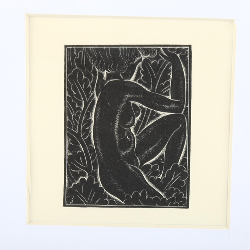 2134 - Eric Gill, wood engraving, La Belle Sauvage 1929, published by Curwen Press no. 56/500, image 7.5cm ... 