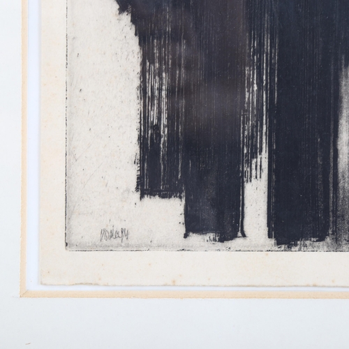 2136 - Pierre Soulages, Etching No. 3, 1956, signed in the plate, no. 102/400, Galerie De France, plate 24c... 