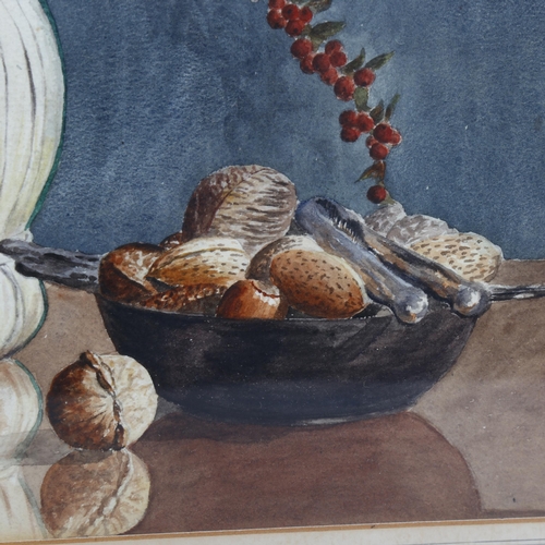 2144 - Mid-20th century watercolour, still life study, unsigned, 35cm x 48cm, framed