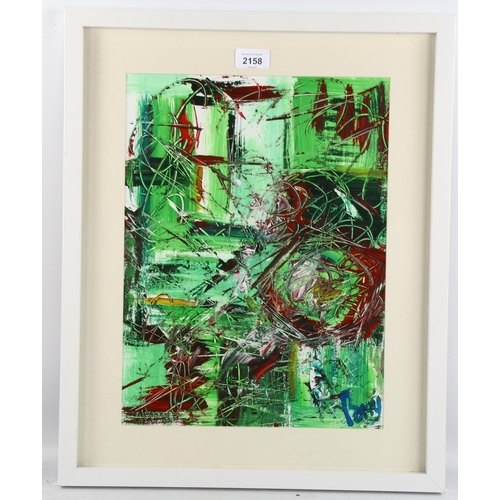 2158 - Barry Gregory, acrylic on paper, the window, signed with certificate of authenticity verso, 39cm x 2... 