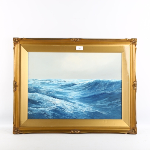 2187 - Daniel Sherrin, watercolour, seascape, signed, 37cm x 52cm, framed