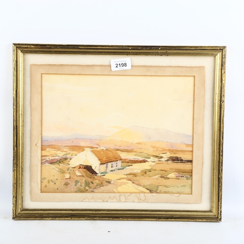 2198 - Maurice Canning Wilks, watercolour, Donegal Highlands Gweedore Co Donegal, signed with Belfast frami... 