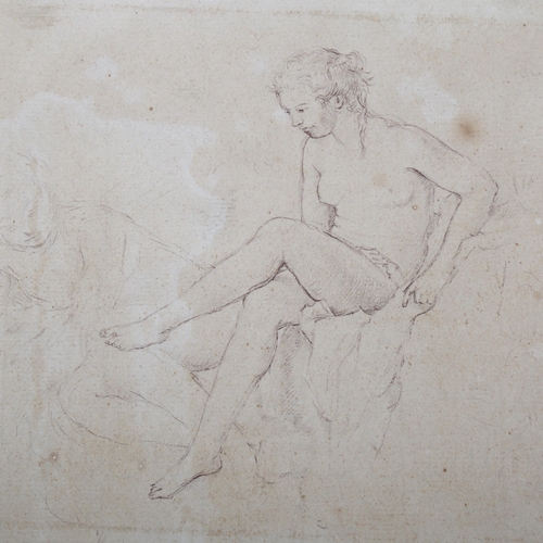 2216 - Attributed to George Chinnery (1774 - 1852), ink sketch, figure study on watermarked paper, 1818, 16... 