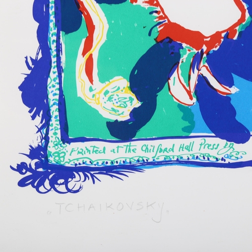 2238 - Philip Sutton (born 1928), colour lithograph, Tchaikovsky, 1986, signed and numbered, overall frame ... 