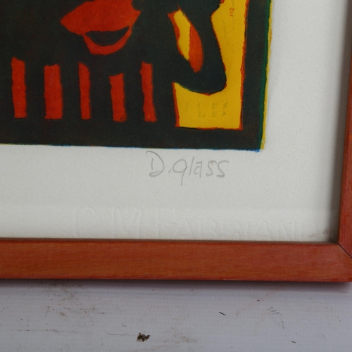 2250 - Deborah Glass, screen print, Beaulieu, signed in pencil, no. 15/25, image 18cm x 23cm, framed