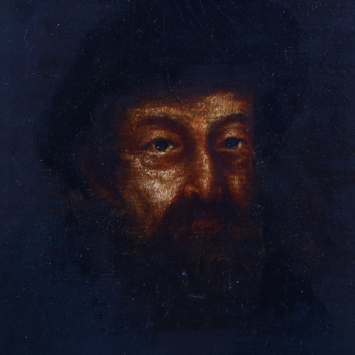 2260 - 18th/19th century oil on millboard, portrait of a man, unsigned, 26cm x 19cm, framed and glazed