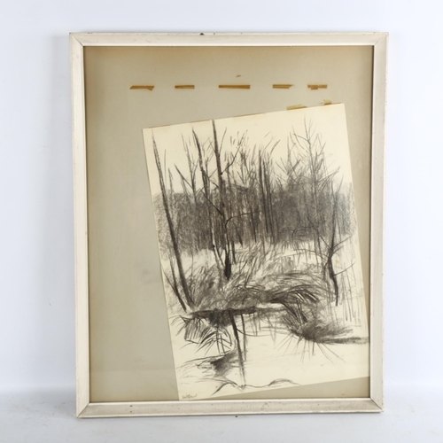 2262 - Violet Fuller, 2 watercolours and 1 charcoal drawing, framed (3)