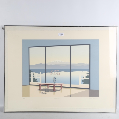 2263 - Mick Durant, screen print, East View, signed in pencil, artist's proof, image 40cm x 55cm, framed