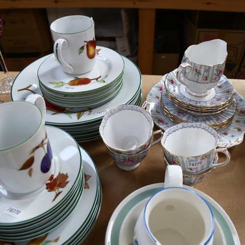 534 - Royal Worcester Evesham dinner and teaware, Royal Albert Debutante teaware etc