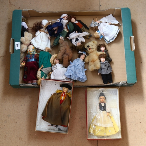 565 - 2 Peggy Nisbet boxed dolls, and other dolls and soft toys