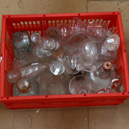 570 - Various flasks and decanters etc