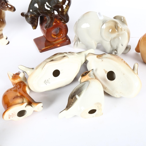 580 - A group of USSR porcelain animals and ducks, including a polar bear, height 10.5cm