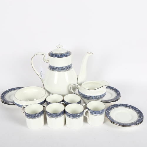 596 - Aynsley Blue Mist coffee service for 6 people