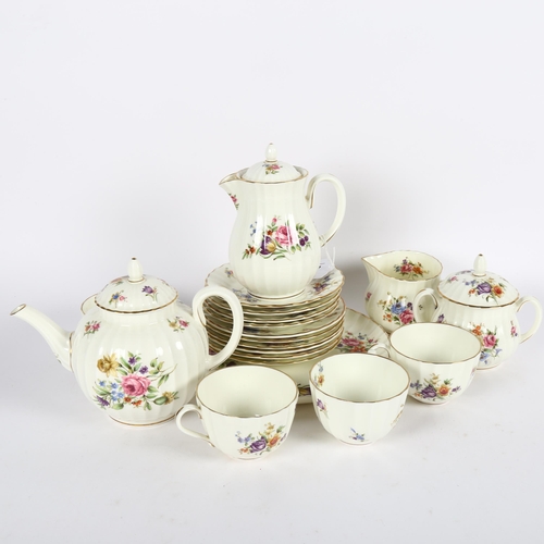 597 - Royal Worcester Roanoke tea set, including teapot