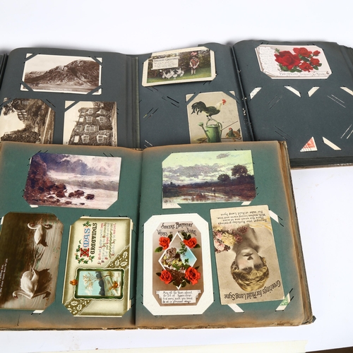 107 - 3 albums of various Vintage postcards