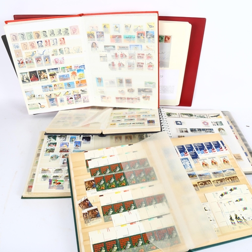 112 - A large quantity of mixed stamp albums, including American, commemorative collectors stamps includin... 