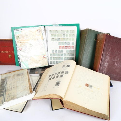 114 - A quantity of various postage stamps and albums, including collector's cards, imperial stamp album e... 