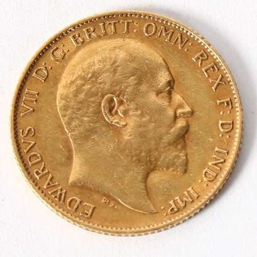 135 - An Edward VII 1907 half sovereign gold coin, 4.1g