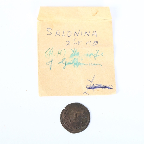 137 - A Roman 268AD Salonina bronze coin