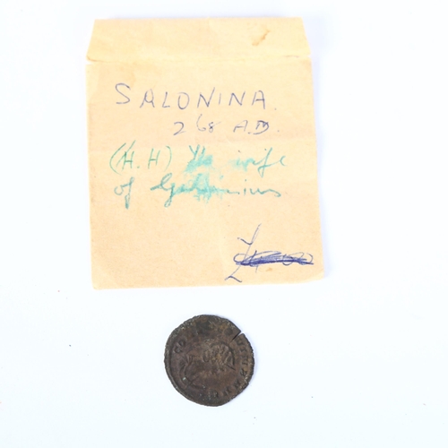 137 - A Roman 268AD Salonina bronze coin