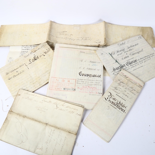 188 - 8 various 18th 19th and 20th century velum Deeds and Indentures