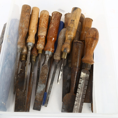 205 - A box of Vintage chisels