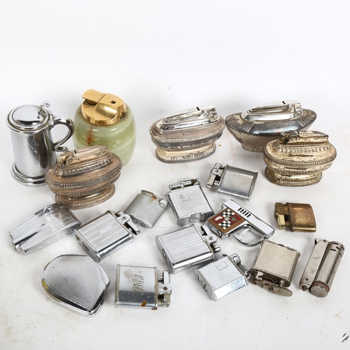 206 - A collection of Vintage table and cigarette lighters, including Ronson, Azizoff