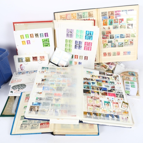 97 - 5 albums of British and Commonwealth stamps, stock sheets etc