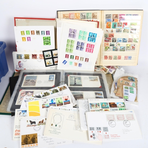 97 - 5 albums of British and Commonwealth stamps, stock sheets etc