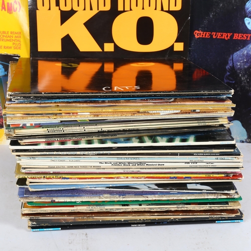 272 - Various vinyl LPs and records, including Elton John, Rod Stewart, Dire Straits, Marillion, and The B... 