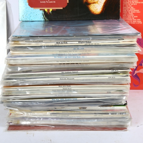 273 - Various vinyl LPs and records, including Louis Armstrong, Duke Ellington, Ella Fitzgerald, Bing Cros... 