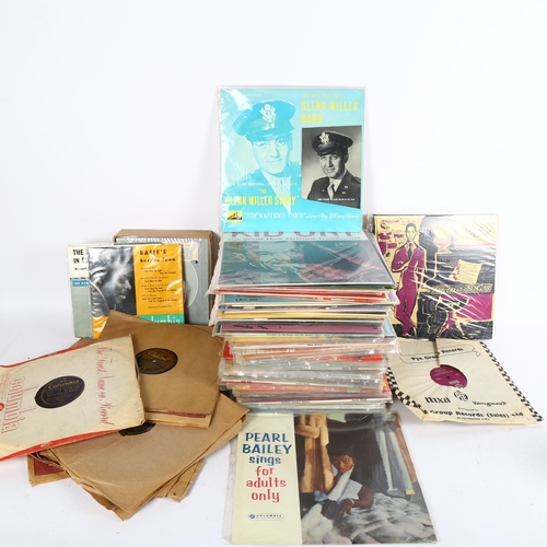 275 - A quantity of vinyl 78s and 45s, mostly jazz, including George Lewis, Chris Barber, Glenn Miller, Ea... 