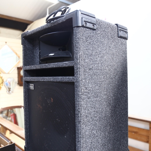 279 - DELTEC - a pair of Deltec floor standing speakers, height 56cm, depth 30cm, and a McGregor 250 guita... 