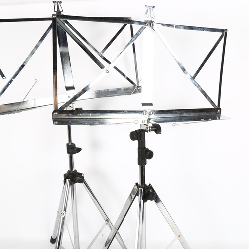 283 - 2 chrome folding music stands