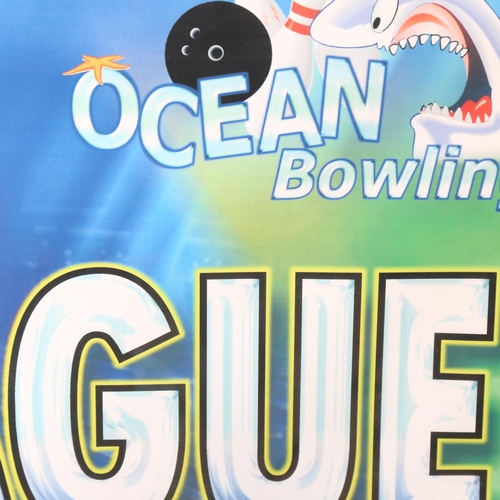 298 - Ocean Bowling advertising poster, Join a League, League Bowling is for Everyone, height 110cm, width... 