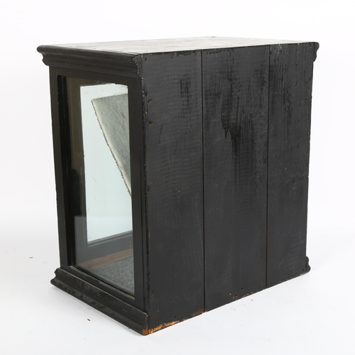 336 - An ebonised table-top glazed display cabinet, height 40cm