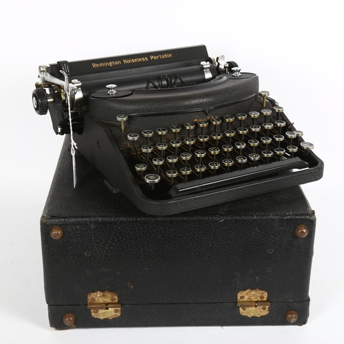 341 - A Remington Noiseless portable typewriter with case